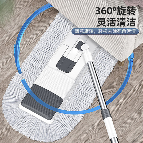大號拖把平板家用磁磚地木地板棉線塵推旋轉免手洗乾溼兩用平板拖