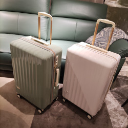 新款高顔值行李箱亮面20寸拉桿箱女旅行箱24寸密碼箱男