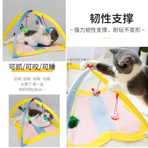 貓咪玩具逗貓棒幼貓自嗨帳篷解悶神器躺著玩的鈴鐺小老鼠