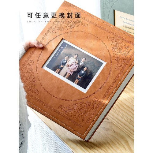 6寸1000張復古印花相冊本紀念冊家庭大容量寶寶影集5寸照片收納冊