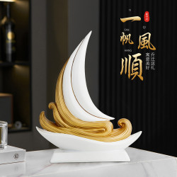 輕奢創意時尚高級簡約客廳書房辦公室玄關樹脂裝飾擺件喬遷小禮物
