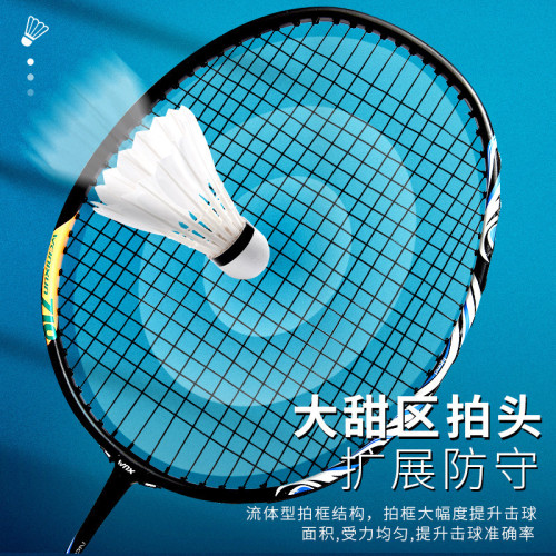 威尼遜羽毛球拍碳素纖維超輕訓練成人耐打套裝鋁碳一體
