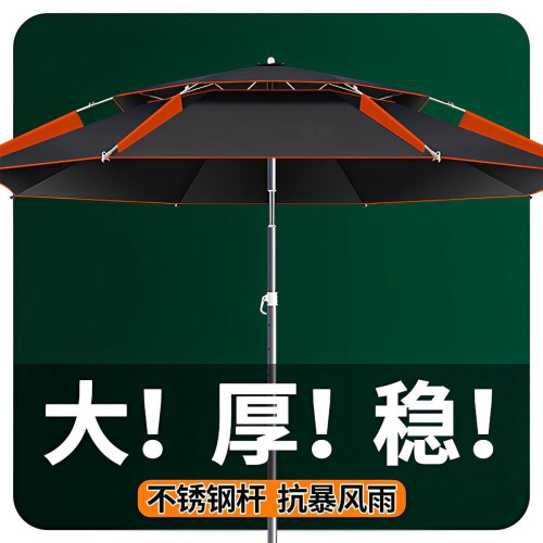 防曬新款遮陽繖萬向釣魚暴雨專用加厚黑膠釣繖加粗遮陽戶外雨繖