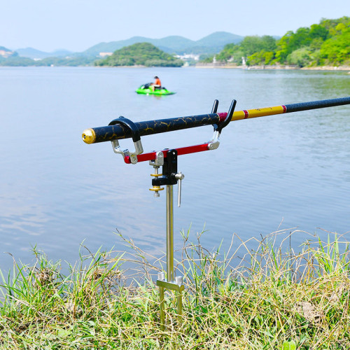 砲台支架釣魚架桿手竿海桿拋竿兩用多功能地插魚竿架魚桿支架桿