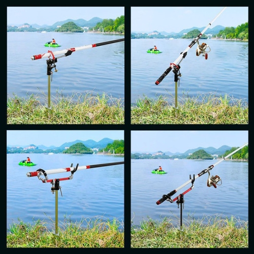 砲台支架釣魚架桿手竿海桿拋竿兩用多功能地插魚竿架魚桿支架桿