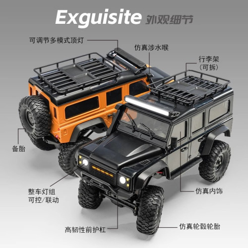 新品2.4G遙控高速車仿真牧馬人1∶16越野攀爬遙控車男孩玩具