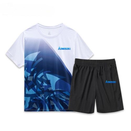 新款羽毛球服套裝男女速乾透氣運動比賽訓練服T恤短袖短褲夏