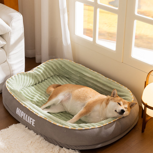 秋冬季寵物窩中大型犬狗墊子保暖橢圓形跑道窩開放式金毛狗床狗窩 秋冬季寵物窩中大型犬狗墊子保暖橢圓形跑道窩開放式金毛狗床狗窩