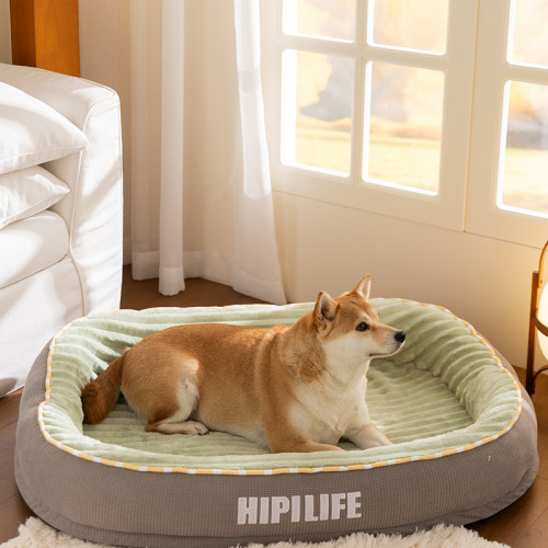 秋冬季寵物窩中大型犬狗墊子保暖橢圓形跑道窩開放式金毛狗床狗窩 秋冬季寵物窩中大型犬狗墊子保暖橢圓形跑道窩開放式金毛狗床狗窩