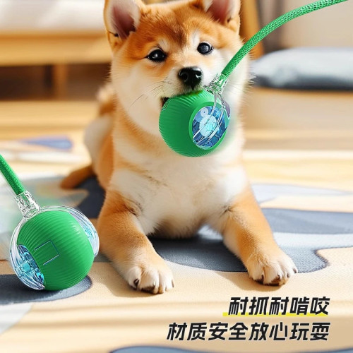 狗狗玩具自動遛狗球耐咬自嗨逗狗狗神器比熊小型犬寵物小狗突突球