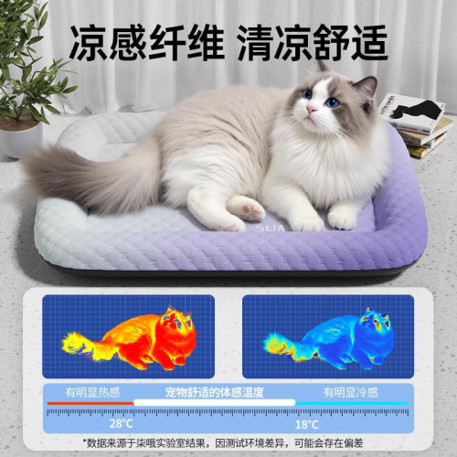 夏季貓窩冰豆豆墊防抓寵物冰墊貓咪夏天降溫墊子四季通用涼蓆涼墊