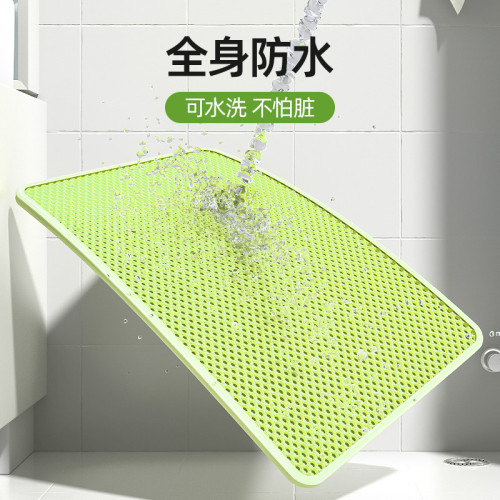 貓砂墊防外濺帶出墊子控砂防濺寵物地墊雙層超大貓咪盆漏砂板用品