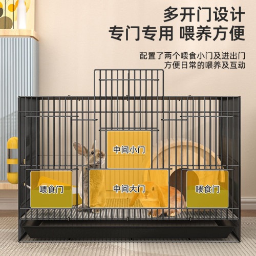 兔子籠特大號家用室內帶厠所兔籠荷蘭豬籠䐁鼠籠加密折曡兔子別墅