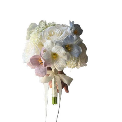 ins風仿真花鬱金香花束成品高級一束浪漫領証手捧花裝飾拍照道具