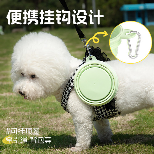 寵物狗狗折曡碗狗盆外出可攜式狗碗食盆戶外貓咪喝水碗飲水狗糧盆