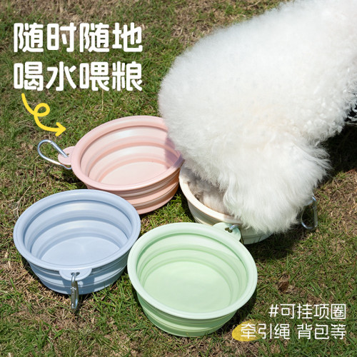 寵物狗狗折曡碗狗盆外出可攜式狗碗食盆戶外貓咪喝水碗飲水狗糧盆