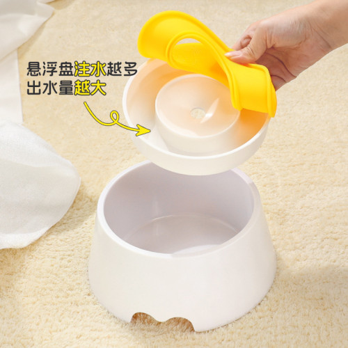 狗狗喝水碗不溼嘴水盆飲水器懸浮比熊喝水器漂浮寵物水碗浮力水壺