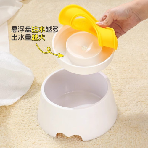 狗碗不溼嘴懸浮水碗防溼嘴狗狗喝水器漂浮水盆寵物比熊飲水防打翻
