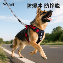 狗狗牽引繩防爆沖胸背帶中型大型犬拉布拉多德牧大狗遛狗繩狗鏈子