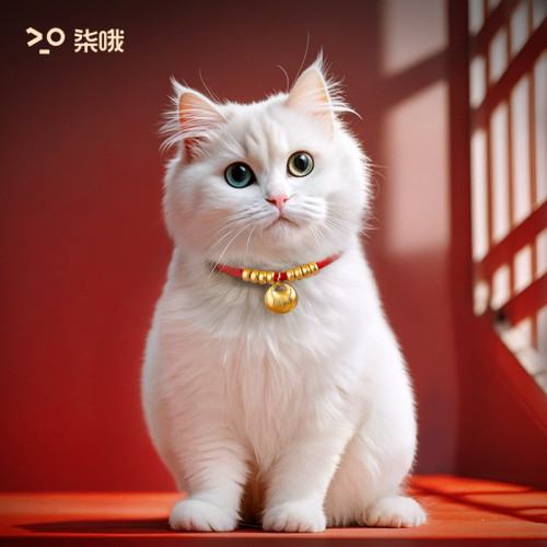 寵物貓咪項圈狗狗圍脖鈴鐺紅繩裝飾品貓咪長命鎖項鍊金鎖脖圈掛飾