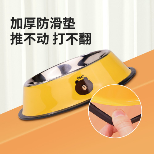 狗食盆狗碗狗盆防打翻不鏽鋼喝水一體貓碗大號大型犬飯盆寵物用品