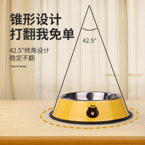 狗食盆狗碗狗盆防打翻不鏽鋼喝水一體貓碗大號大型犬飯盆寵物用品