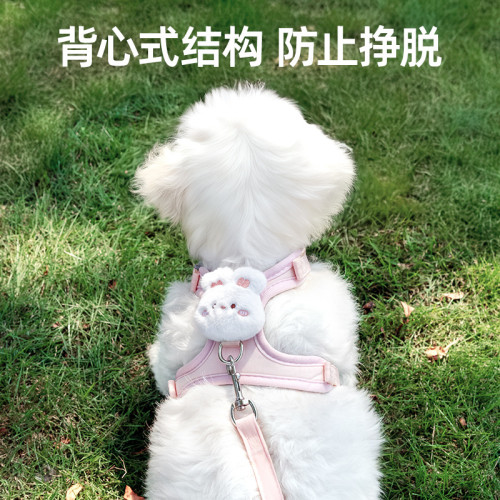 小狗狗牽引繩背心式遛狗繩子泰迪比熊小型犬胸背帶外出狗鏈子寵物