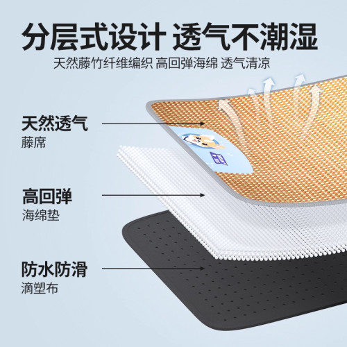 狗狗涼蓆墊夏天睡墊狗墊子睡覺用防撕咬四季通用狗窩地墊寵物冰墊