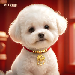 狗狗項圈狗脖圈長命鎖小狗項鍊中小型犬脖套貓項圈寵物貓咪小配飾