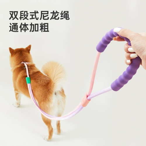 狗狗牽引繩防爆沖p繩中小型犬防掙脫P鏈大型犬拴狗繩套脖遛狗神器