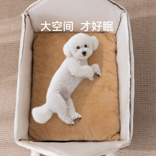 新款寵物窩墊秋冬季保暖封閉式門簾加絨房子窩可拆貓別墅睡覺狗窩