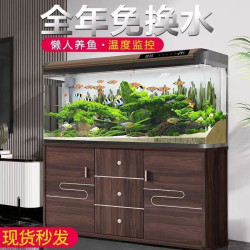 大中小型入門魚缸客廳家用水族箱落地懶人免換水玻璃金魚缸