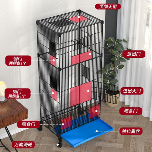 鳥籠新款大號鳥籠虎皮鸚鵡籠八哥旋鳳大型加高繁殖籠滑輪組裝片籠