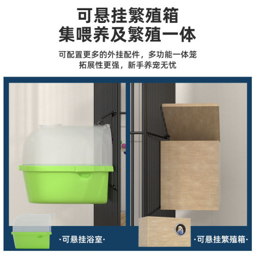 鳥籠新款大號鳥籠虎皮鸚鵡籠八哥旋鳳大型加高繁殖籠滑輪組裝片籠