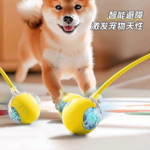 狗狗玩具自動遛狗球耐咬自嗨解悶寵物電動智能逗狗神器小狗跳跳球