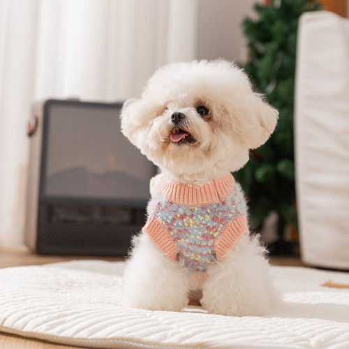 秋冬季狗狗毛衣保暖立體小熊仿貂絨套頭中小型犬比熊貓咪寵物衣服