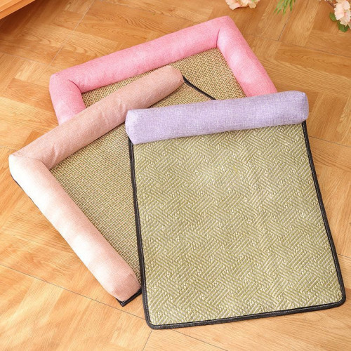 夏季涼蓆貓窩狗窩藤編大中小型貓犬四季通用涼快散熱寵物降溫窩墊 夏季涼蓆貓窩狗窩藤編大中小型貓犬四季通用涼快散熱寵物降溫窩墊