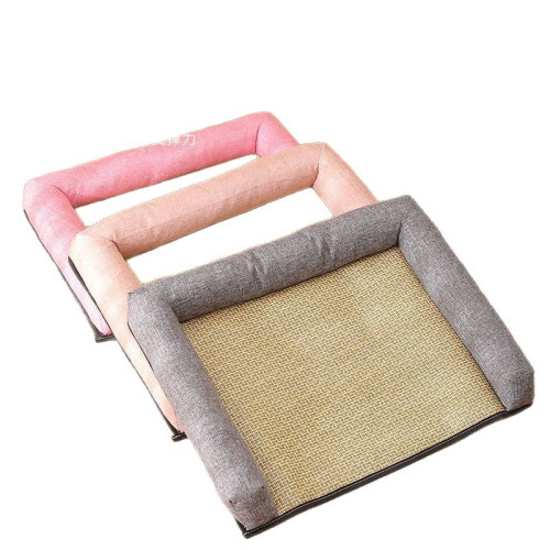 夏季涼蓆貓窩狗窩藤編大中小型貓犬四季通用涼快散熱寵物降溫窩墊 夏季涼蓆貓窩狗窩藤編大中小型貓犬四季通用涼快散熱寵物降溫窩墊