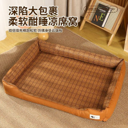 貓窩冰墊夏天降溫貓咪睡覺用涼墊寵物用品狗窩卡通冰涼凝膠涼蓆