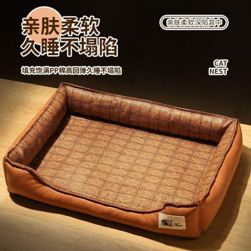 貓窩冰墊夏天降溫貓咪睡覺用涼墊寵物用品狗窩卡通冰涼凝膠涼蓆