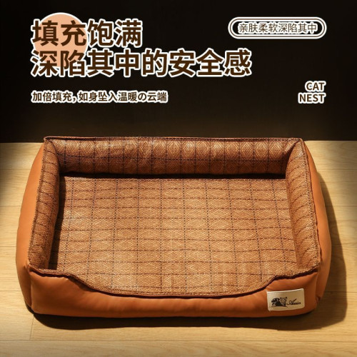 貓窩冰墊夏天降溫貓咪睡覺用涼墊寵物用品狗窩卡通冰涼凝膠涼蓆