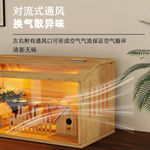 蘆丁雞倉鼠飼養箱造景育雛保溫箱雞籠別墅家用盧丁雞寵物用品籠子