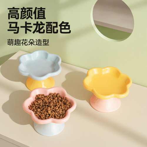 貓碗陶瓷寵物碗貓食盆貓咪水碗飯碗糧碗高腳碗罐頭碗護頸不易打翻