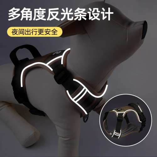狗狗牽引繩大型犬胸背帶金毛拉布拉多背心式防爆沖遛狗繩子中型犬