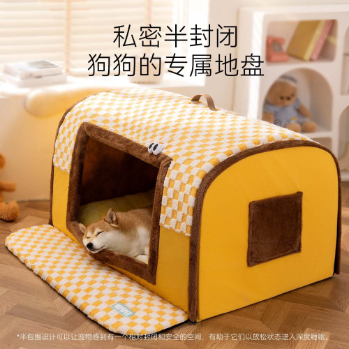 新款狗窩秋冬保暖封閉式抽屜窩別墅中大型犬金毛柴犬窩大號寵物窩
