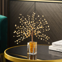 高級輕奢招財擺件工藝品酒櫃玄關桌面客廳裝飾品高檔客廳電視櫃