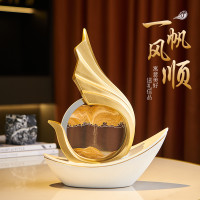 風生水起流沙畫輕奢新年裝飾喬遷之喜搬家禮物客廳玄關辦公室擺件