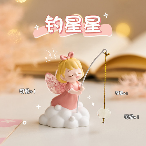 奶油風少女房間辦公室治瘉精緻樹脂工藝可愛天使小擺件