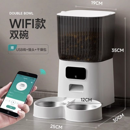 寵物自動喂食器帶監控貓咪狗狗遠程定時定量投喂機監控智能語音機
