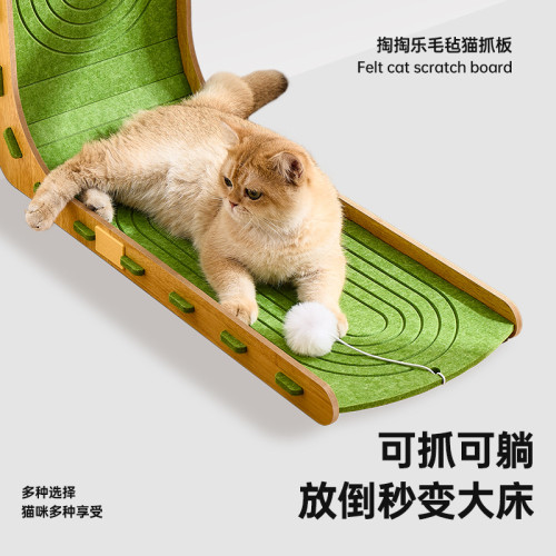L型貓抓板貓窩一體拼接立式貓爪板窩耐抓掏掏樂耐磨貓咪自嗨玩具
